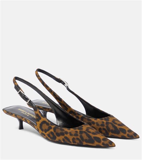 ysl cheetah heels|Saint Laurent Cherish Leopard Slingback Pumps .